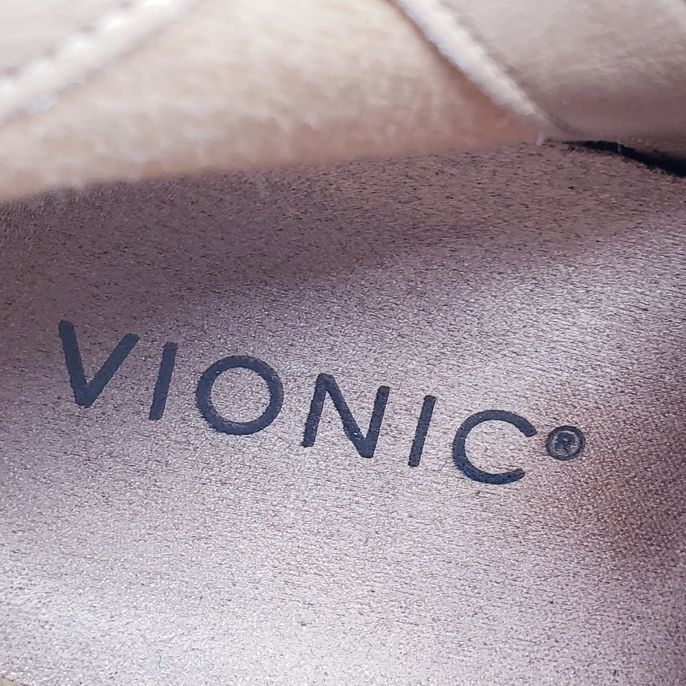 Vionic Paloma Ankle Wedge‎ Boot Bootie Black Suede Waterproof Size 7.5